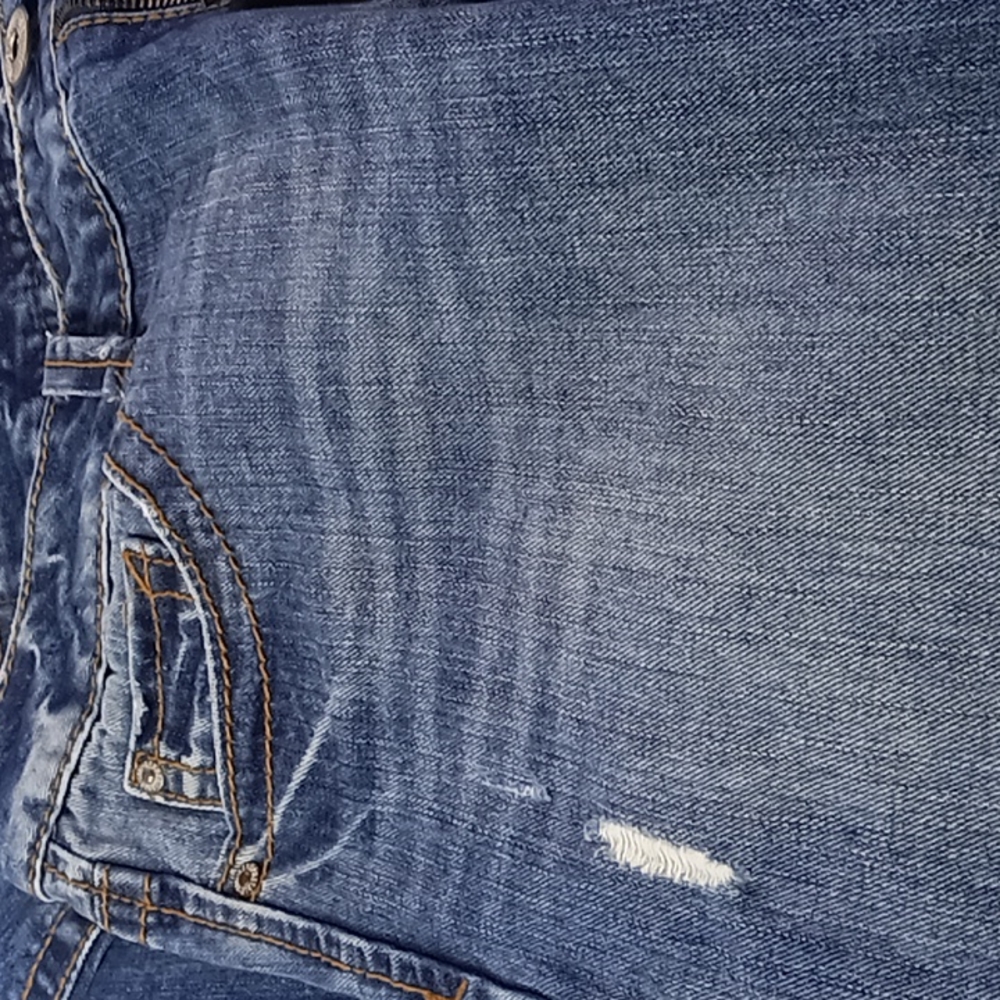 aeropostale Distressed Bootcut Blue Jeans Size 13/14 Reg - Picture 14 of 16